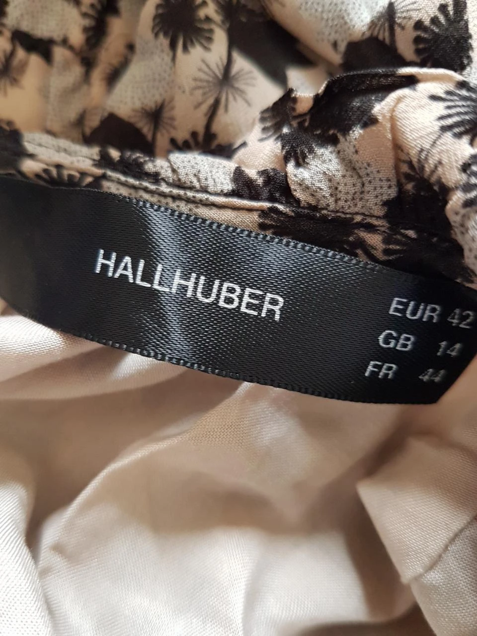 🤎Hallhuber herfstpatroon vloeiende jurk – Maat 44 (DE 42) – Zeer goede staat – photo 4
